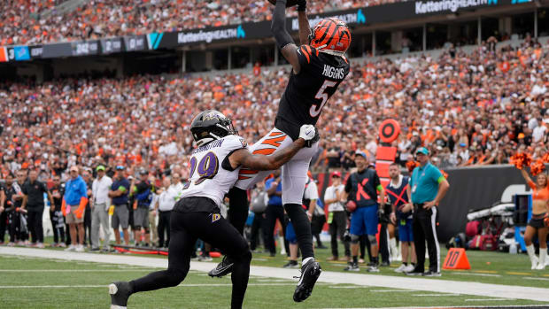 Tee Higgins touchdown Ravens